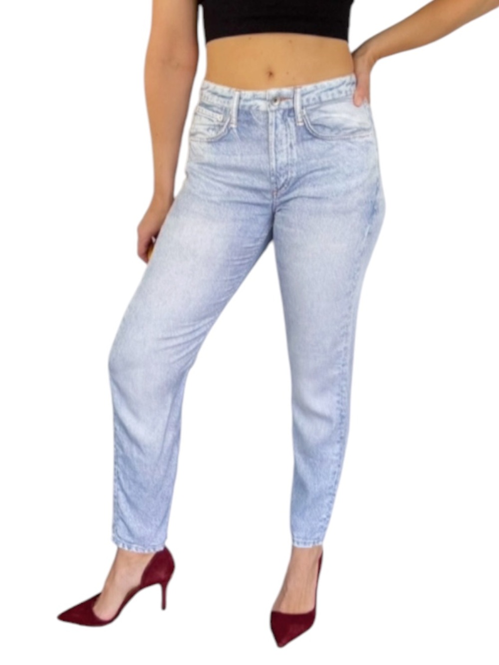 Rag & Bone Miramar Trompe L’Oeil Printed Tencel Jeans Size 25
